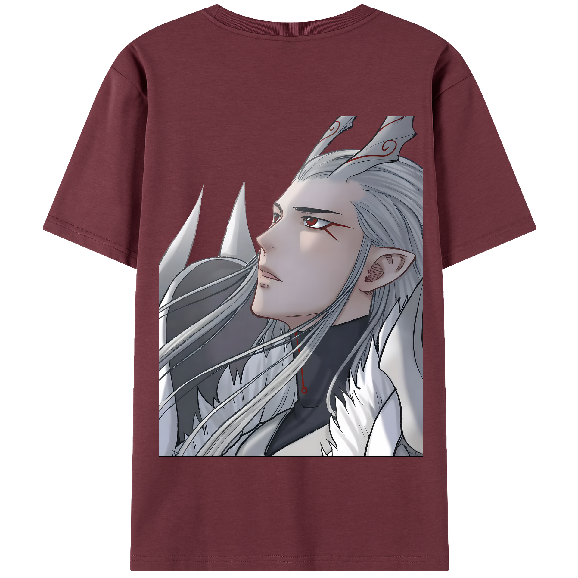 （画像用） Ne Zha 2 ナタ 魔童の大暴れ 綿100％半袖Tシャツ（背面プリント）